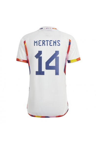 Belgia Dries Mertens #14 Jalkapallovaatteet Vieraspaita MM-kisat 2022 Lyhythihainen